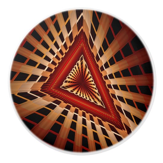 3D Fantasy Network Modern Fractal Graphic Design Keramische Knop (Voorkant)