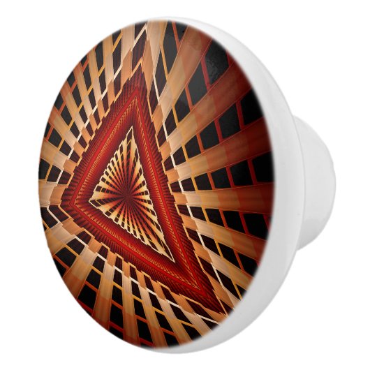 3D Fantasy Network Modern Fractal Graphic Design Keramische Knop (Rechts)