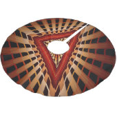 3D Fantasy Network Modern Fractal Graphic Design Kerstboom Rok (Gekanteld)