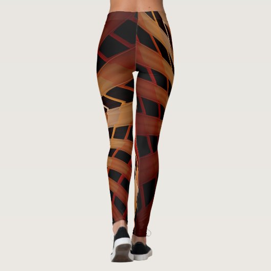 3D Fantasy Network Modern Fractal Graphic Design Leggings (Achterkant)