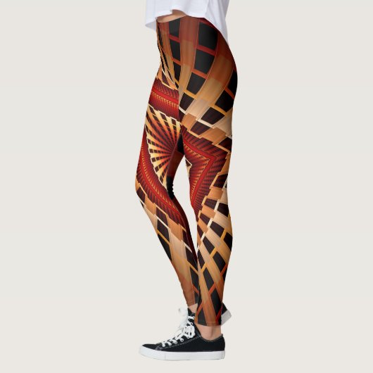 3D Fantasy Network Modern Fractal Graphic Design Leggings (Links)
