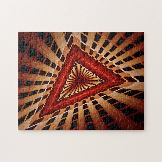 3D Fantasy Network Modern Fractal Graphic Design Legpuzzel (Horizontaal)