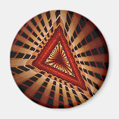 3D Fantasy Network Modern Fractal Graphic Design Magneet (Voorkant)