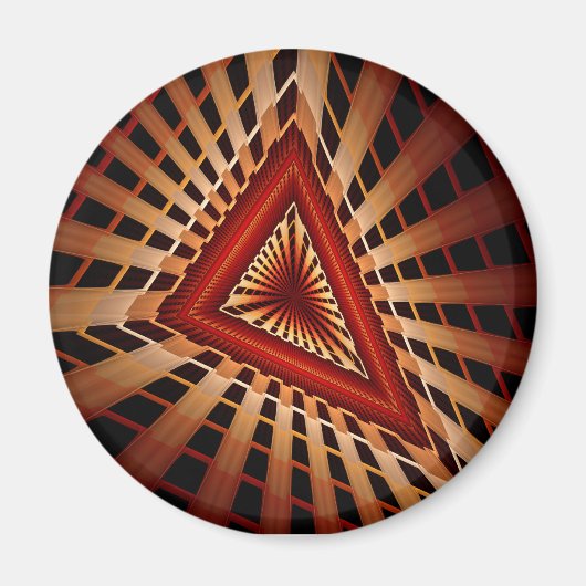 3D Fantasy Network Modern Fractal Graphic Design Magneet (Voorkant)