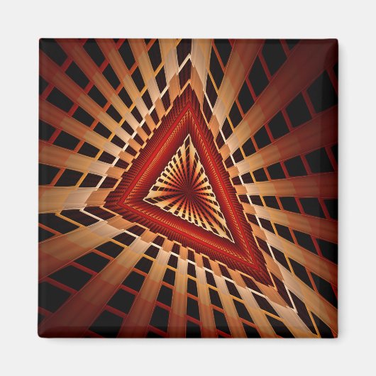 3D Fantasy Network Modern Fractal Graphic Design Magneet (Voorkant)