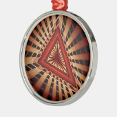 3D Fantasy Network Modern Fractal Graphic Design Metalen Ornament (Links)