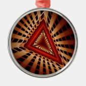 3D Fantasy Network Modern Fractal Graphic Design Metalen Ornament (Voorkant)