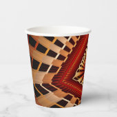 3D Fantasy Network Modern Fractal Graphic Design Papieren Bekers (Voorkant)