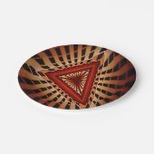 3D Fantasy Network Modern Fractal Graphic Design Papieren Bordje (Gekanteld)