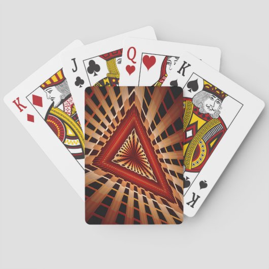 3D Fantasy Network Modern Fractal Graphic Design Pokerkaarten (Achterkant)