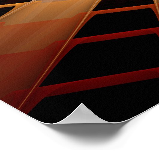 3D Fantasy Network Modern Fractal Graphic Design Poster (Hoek)