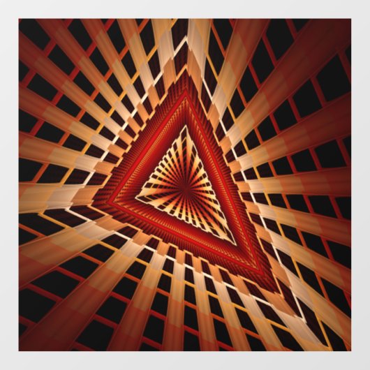 3D Fantasy Network Modern Fractal Graphic Design Raamsticker (Vel)