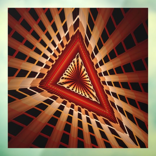 3D Fantasy Network Modern Fractal Graphic Design Raamsticker (Vel 3)