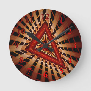 3D Fantasy Network Modern Fractal Graphic Design Ronde Klok