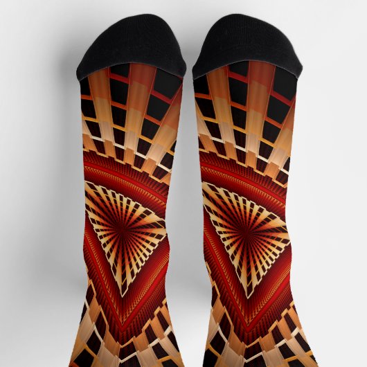 3D Fantasy Network Modern Fractal Graphic Design Sokken (Top)