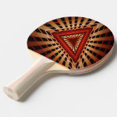 3D Fantasy Network Modern Fractal Graphic Design Tafeltennisbatje (Voorkant Gekanteld)