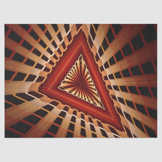 3D Fantasy Network Modern Fractal Graphic Design Tissuepapier (Voorkant)