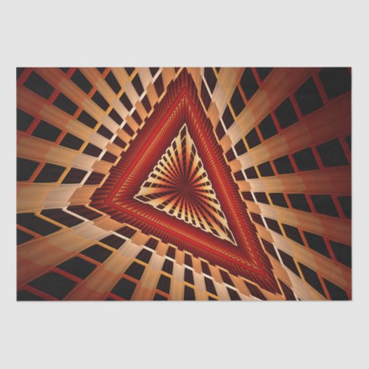 3D Fantasy Network Modern Fractal Graphic Design Tissuepapier (Voorkant)