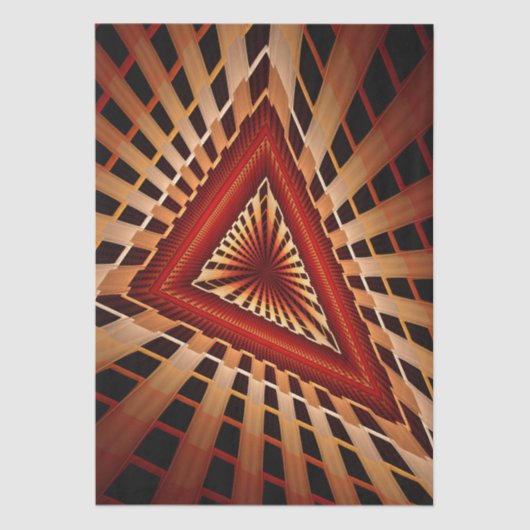 3D Fantasy Network Modern Fractal Graphic Design Tissuepapier (Voorkant)