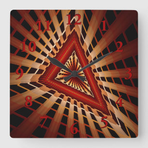 3D Fantasy Network Modern Fractal Graphic Design Vierkante Klok