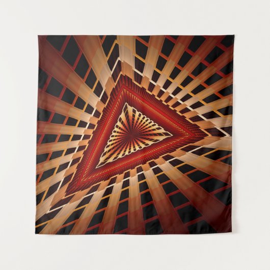 3D Fantasy Network Modern Fractal Graphic Design Wandkleed (Voorkant (horizontaal))