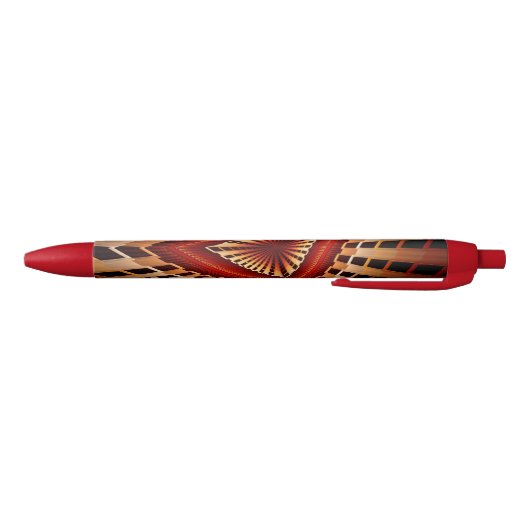 3D Fantasy Network Modern Fractal Graphic Design Zwarte Inkt Pen (Bodem)
