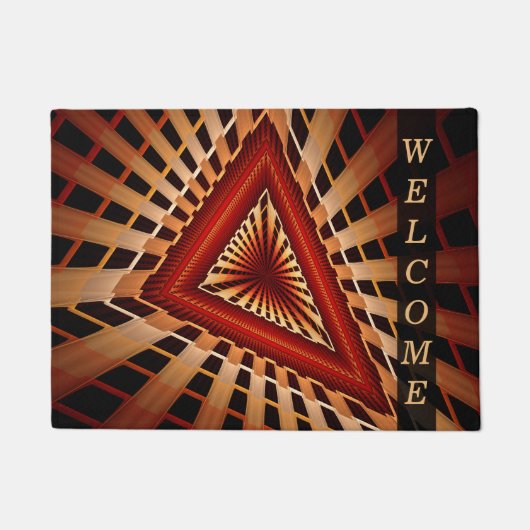 3D Fantasy Network Modern Fractal Graphic Welcome Deurmat (Voorkant)