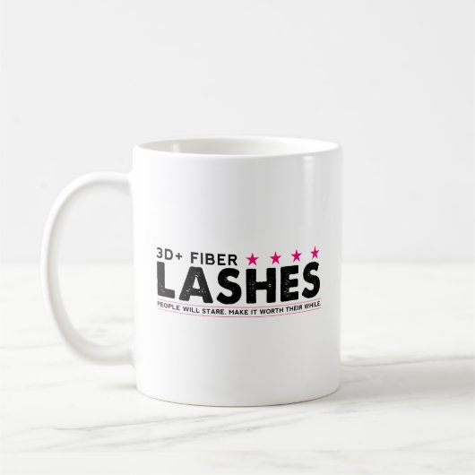3d + Fiber Lashes Coffee-Mok Koffiemok (Links)