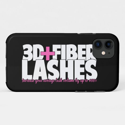 3D + Fibre Lashes Case-Mate iPhone Case (Achterkant (horizontaal))