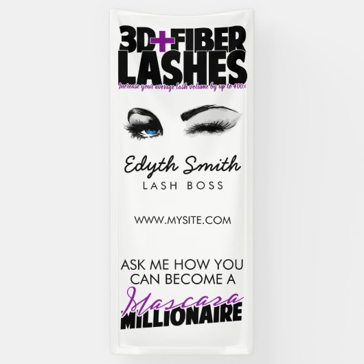 3D + Fibre Lashes Spandoek (Verticaal)