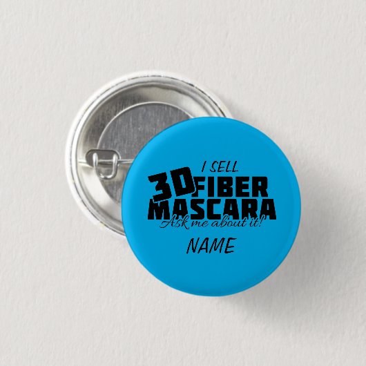 3D Fibre Mascara-Button - Younique Ronde Button 3,2 Cm (Voorkant /achterkant)