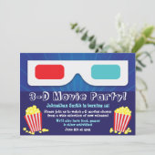 3D Filmfefeestdag uitnodiging (Staand voorkant)