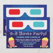 3D Filmfefeestdag uitnodiging (Voorkant / Achterkant)