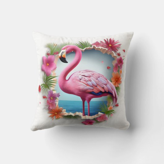 3D flamingo cushion Kussen (Achterkant)