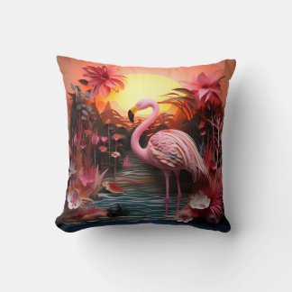 3D flamingo cushion Kussen