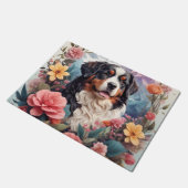 3D Floral Fantasy Berner Mountain Dog Birds Uitzic Deurmat (Schuin)