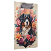 3D Floral Fantasy Berner Mountain Dog Birds Uitzic Klembord (Rechts)