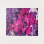 3D Floral Fuchsia & Purple Marble Art Wandkleed (Voorkant (horizontaal))