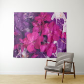 3D Floral Fuchsia & Purple Marble Art Wandkleed (In Situ (horizontaal))