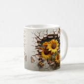 3D Floral Mug Koffiemok (Voorkant rechts)