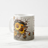 3D Floral Mug Koffiemok (Voorkant links)