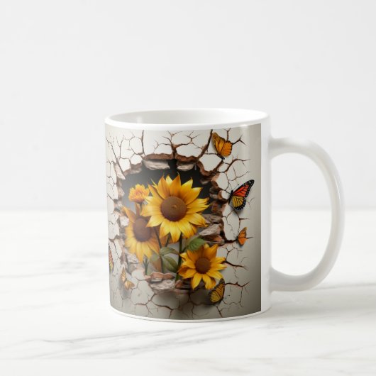 3D Floral Mug Koffiemok (Rechts)