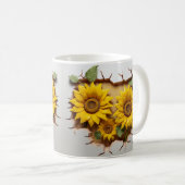 3D Floral Mug Koffiemok (Voorkant rechts)
