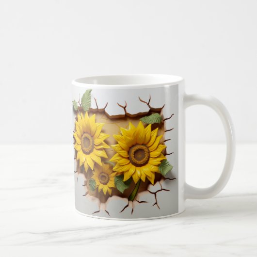 3D Floral Mug Koffiemok (Rechts)
