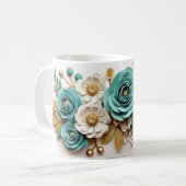 3D Floral Mug Koffiemok (Voorkant links)