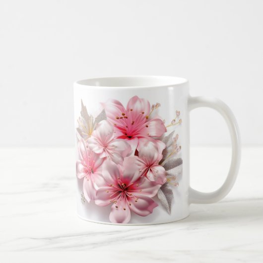 3D Floral Mug Koffiemok (Rechts)
