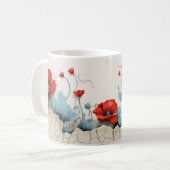 3D Floral Mug Koffiemok (Voorkant links)