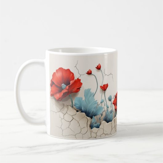 3D Floral Mug Koffiemok (Links)