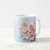 3D Floral Mug Koffiemok (Voorkant rechts)
