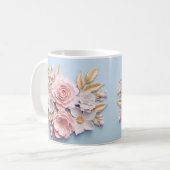 3D Floral Mug Koffiemok (Voorkant links)
